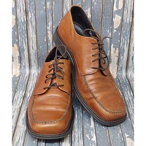 Bostonian Leather Mens Oxford Cap Toe Dress Shoe Brown Size 11M Tie Up Italy